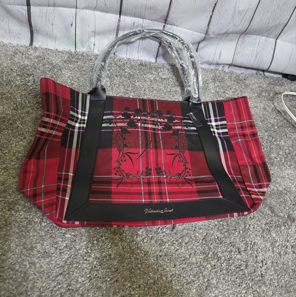 Victoria's Secret Handbags - Victorias Secret/ Red Plaid Women's Tote